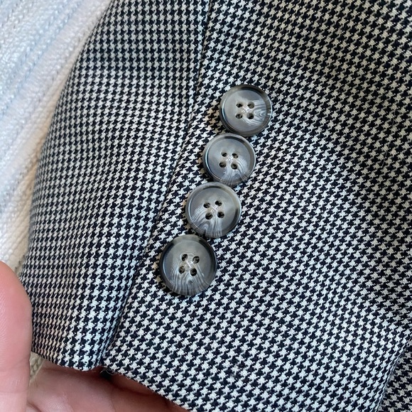 ADORABLE Vintage LOFT Houndstooth Blazer : Button Front sz 4 women’s - Picture 3 of 6